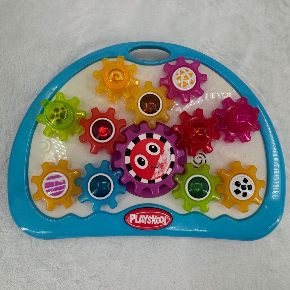 Playskool Explore N Grow Busy Gears Musical Spinning 2000s Light Up Toy- WORKS!